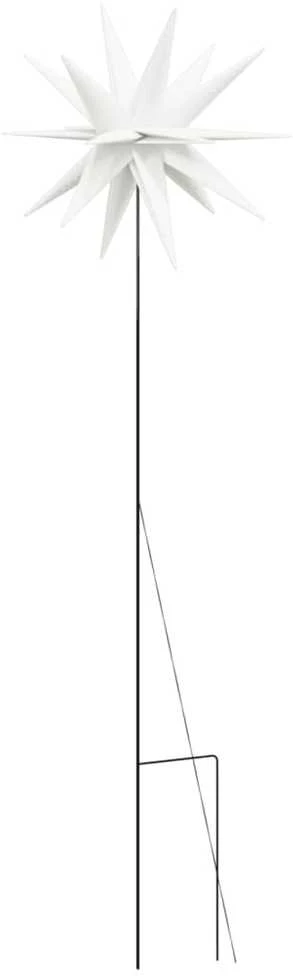 Kalėdinis šviestuvas su kuoliuku ir LED, baltas, 57cm
