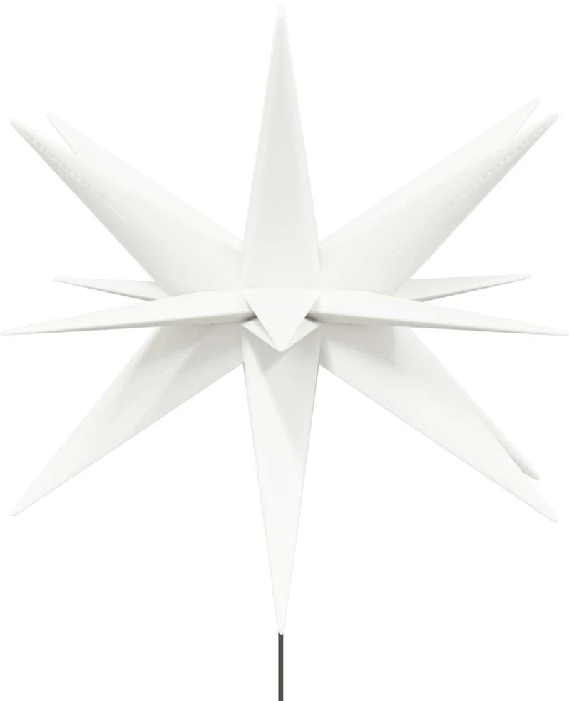 Kalėdinis šviestuvas su kuoliuku ir LED, baltas, 57cm