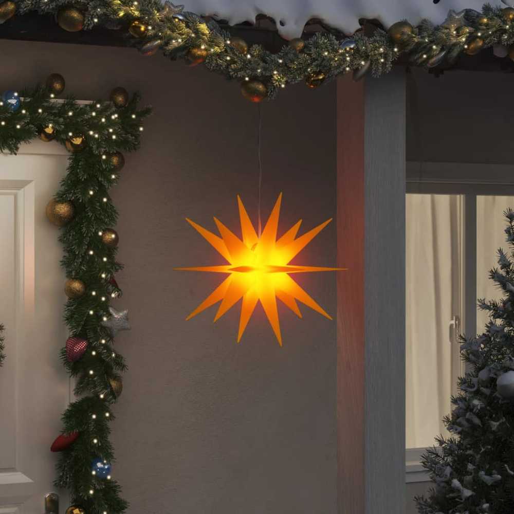 Kalėdinis šviestuvas su LED, geltonas, 43cm, sulankstomas