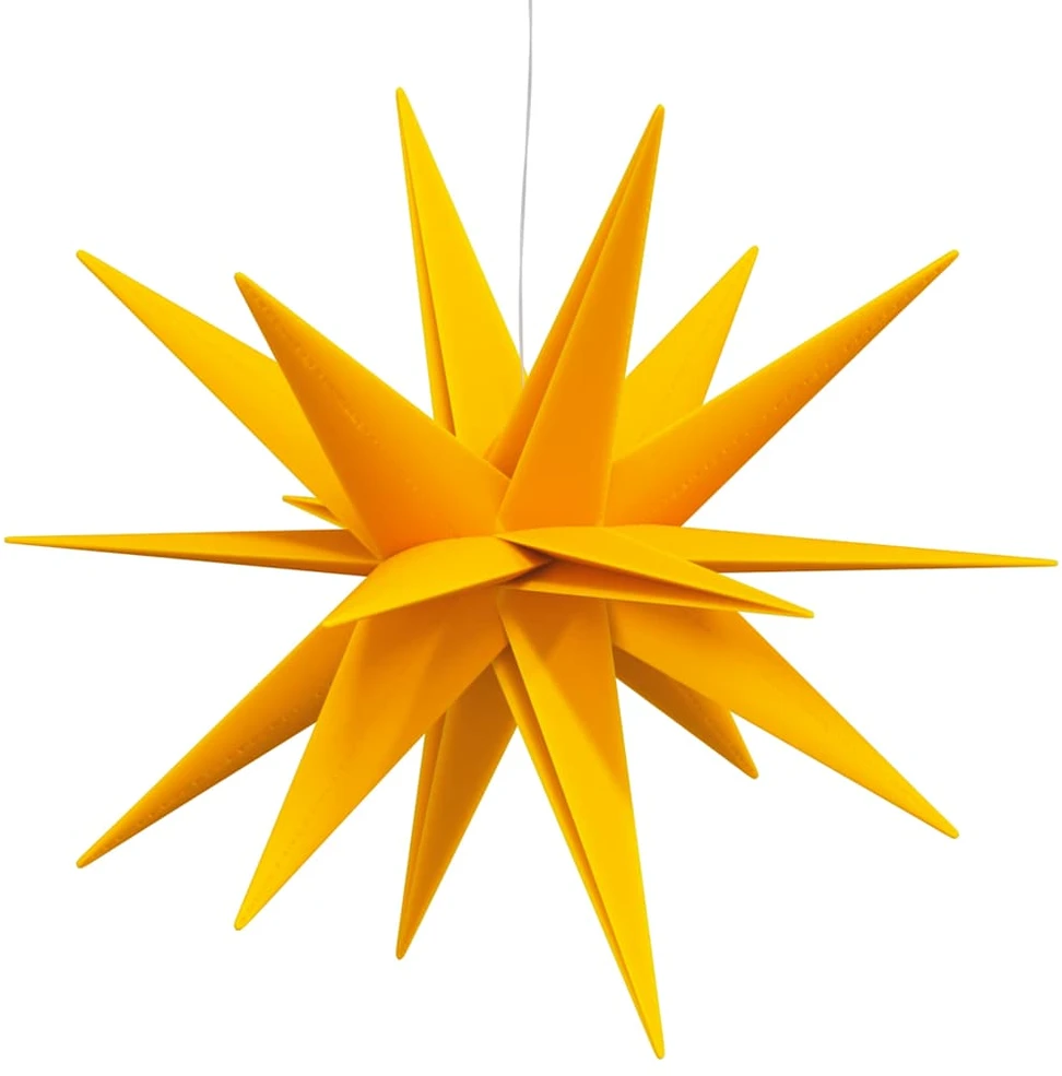 Kalėdinis šviestuvas su LED, geltonas, 57cm, sulankstomas