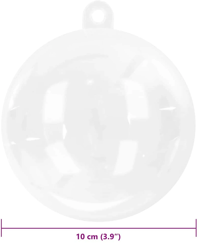 Kalėdinių Kraitės Rinkinys 100 vnt. Skaidrus Ø 10 cm Plastmasė