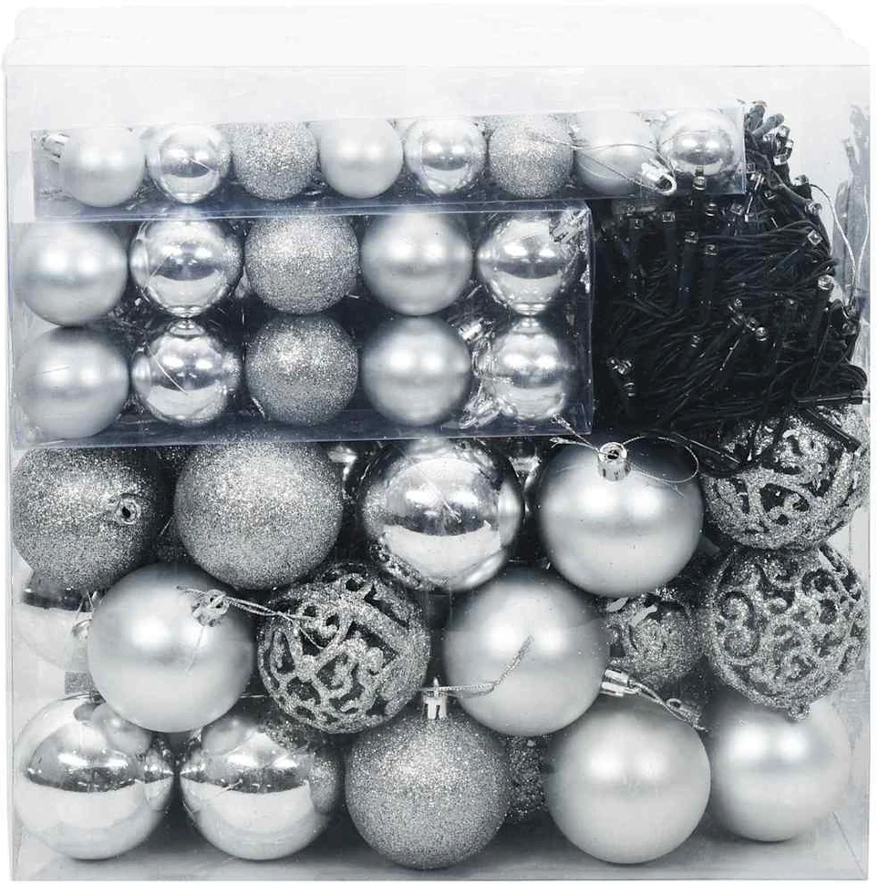 Kalėdinių Kraitės Rinkinys 120 vnt. 300 LED Šilta balta Ø 6 cm