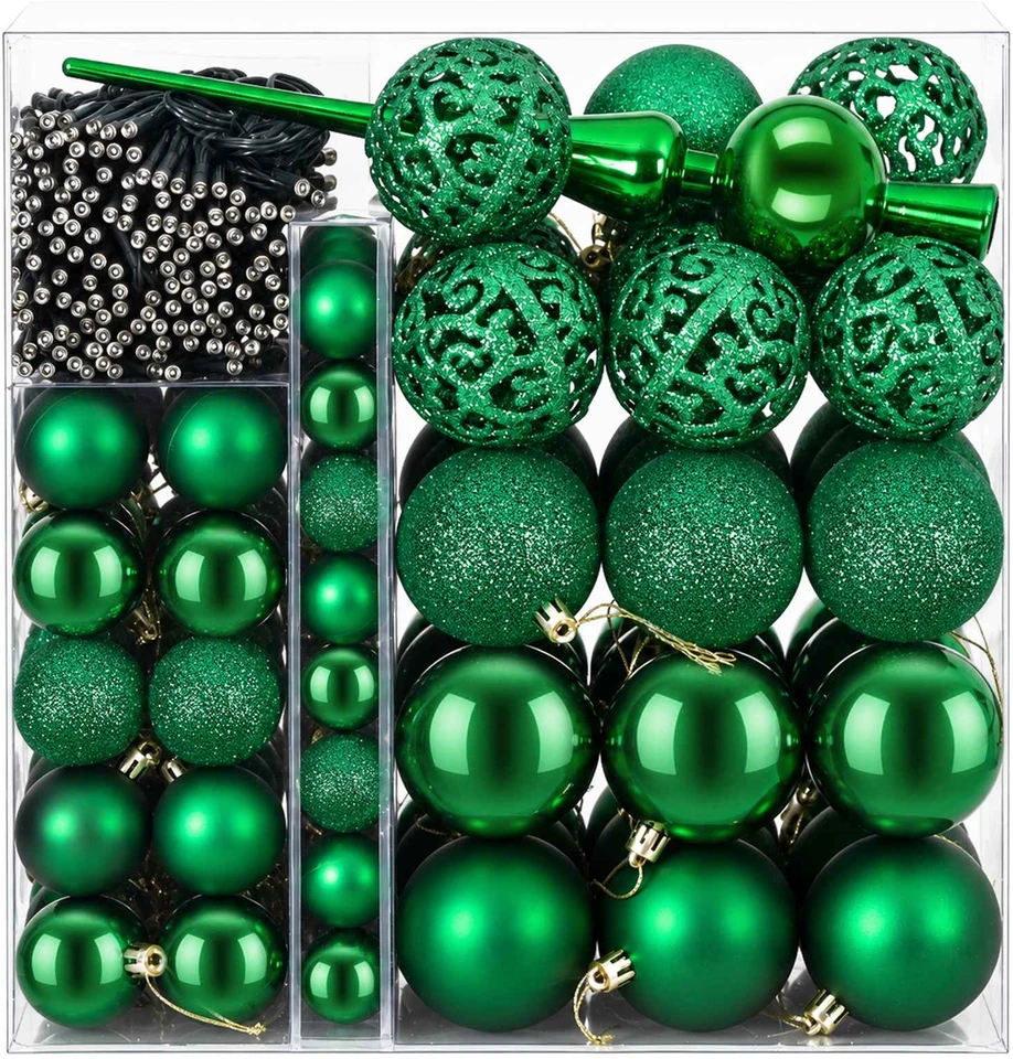 Kalėdinių Kraitės Rinkinys 120 vnt. Žalia Ø 6 cm Plastmasė