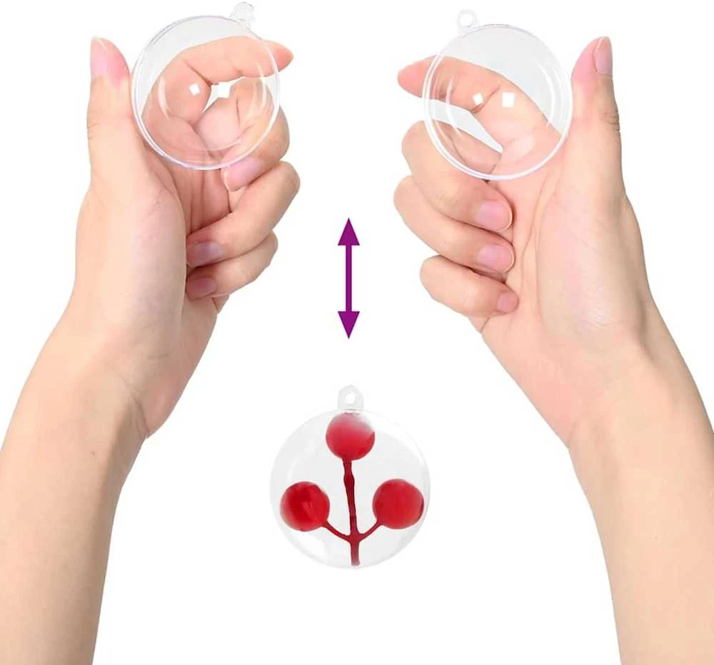 Kalėdinių Kraitės Rinkinys 200 vnt. Skaidrus Ø 5 cm Plastmasė