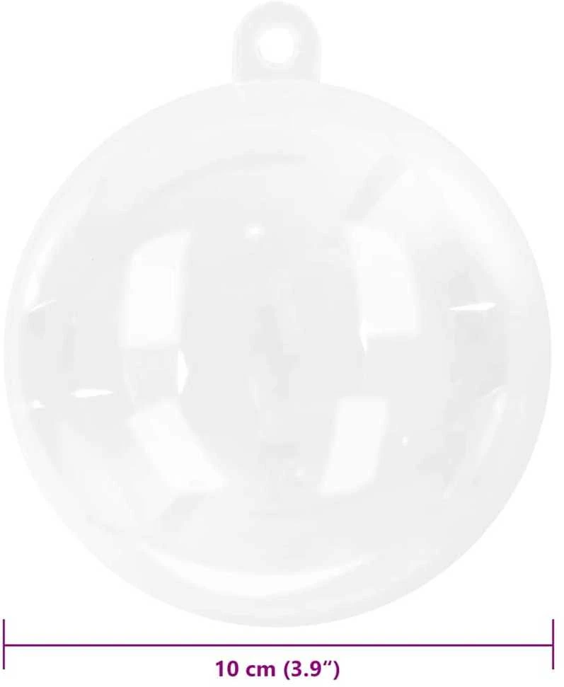 Kalėdinių Kraitės Rinkinys 25 vnt. Skaidrus Ø 10 cm Plastmasė