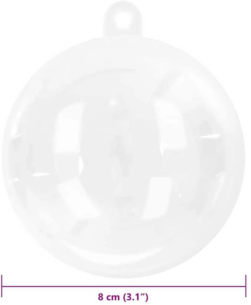 Kalėdinių Kraitės Rinkinys 25 vnt. Skaidrus Ø 8 cm Plastmasė