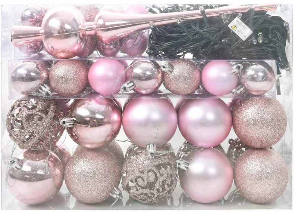 Kalėdinių Kraitės Rinkinys 61 vnt. 150 LED Šilta balta Ø 6 cm