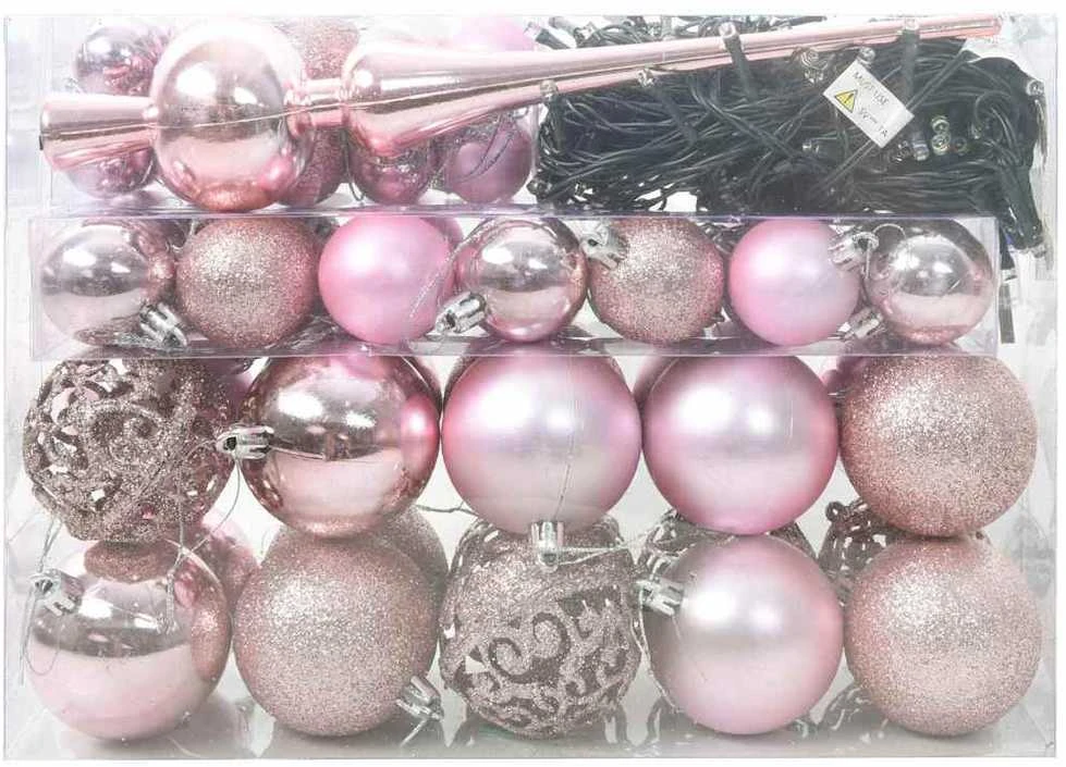 Kalėdinių Kraitės Rinkinys 61 vnt. 150 LED Šilta balta Ø 6 cm