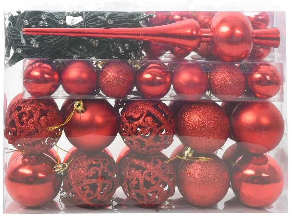 Kalėdinių Kraitės Rinkinys 61 vnt. 150 LED Šilta balta Ø 6 cm