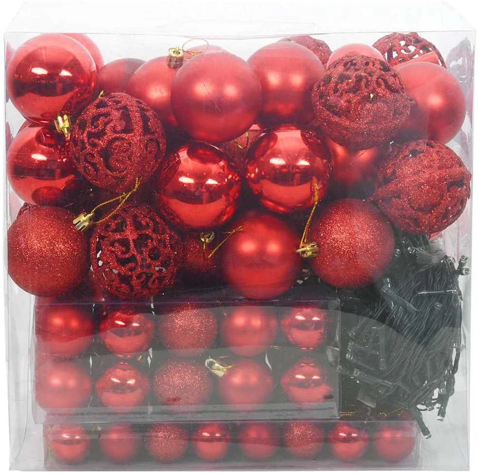 Kalėdinių Kraitės Rinkinys 120 vnt. 300 LED Šilta balta Ø 6 cm