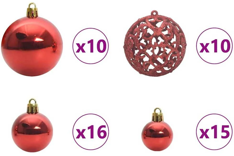 Kalėdinių Kraitės Rinkinys 120 vnt. 300 LED Šilta balta Ø 6 cm