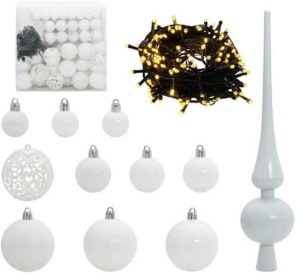 Kalėdinių Kraitės Rinkinys 120 vnt. 300 LED Šilta balta Ø 6 cm