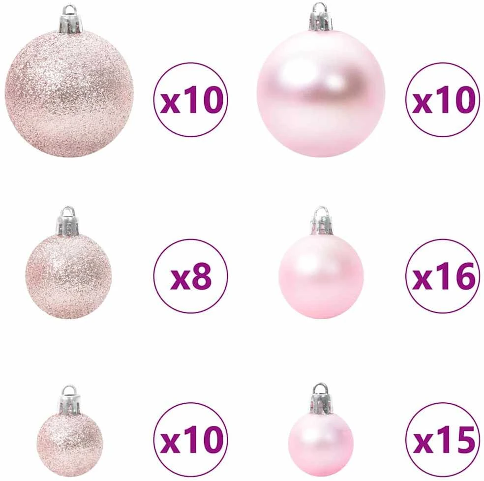 Kalėdinių Kraitės Rinkinys 120 vnt. 300 LED Šilta balta Ø 6 cm