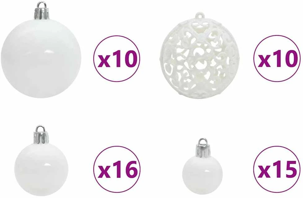 Kalėdinių Kraitės Rinkinys 120 vnt. 300 LED Šilta balta Ø 6 cm