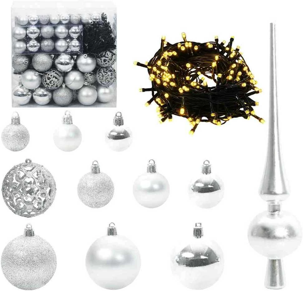 Kalėdinių Kraitės Rinkinys 120 vnt. 300 LED Šilta balta Ø 6 cm