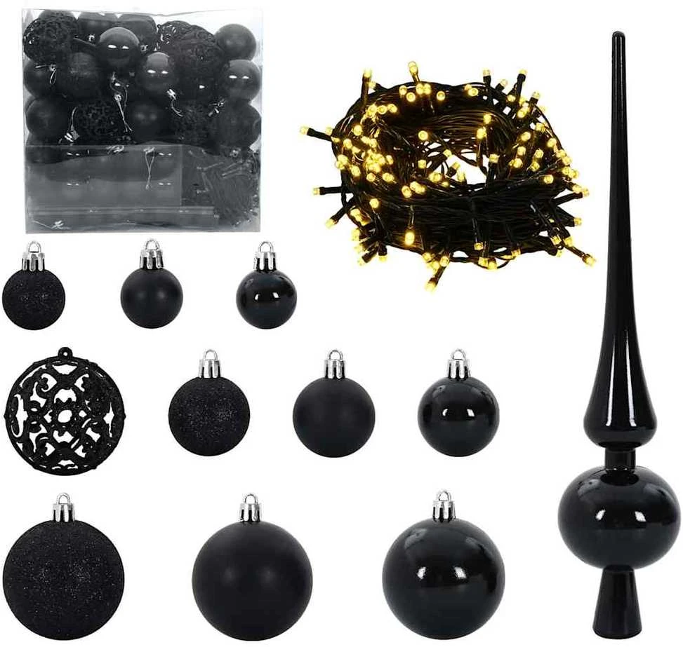 Kalėdinių Kraitės Rinkinys 120 vnt. 300 LED Šilta balta Ø 6 cm