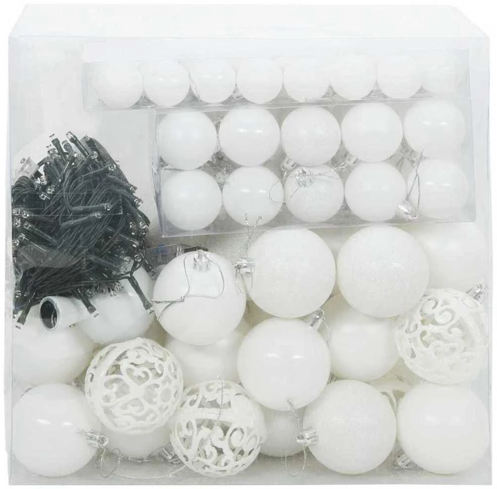 Kalėdinių Kraitės Rinkinys 120 vnt. 300 LED Šilta balta Ø 6 cm