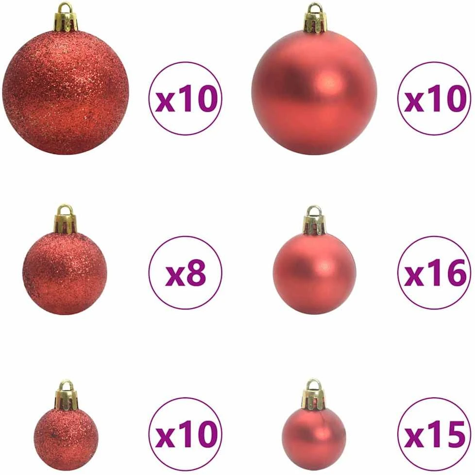 Kalėdinių Kraitės Rinkinys 120 vnt. 300 LED Šilta balta Ø 6 cm