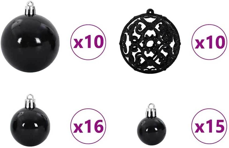Kalėdinių Kraitės Rinkinys 120 vnt. 300 LED Šilta balta Ø 6 cm