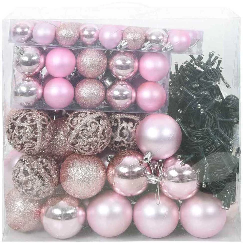 Kalėdinių Kraitės Rinkinys 120 vnt. 300 LED Šilta balta Ø 6 cm
