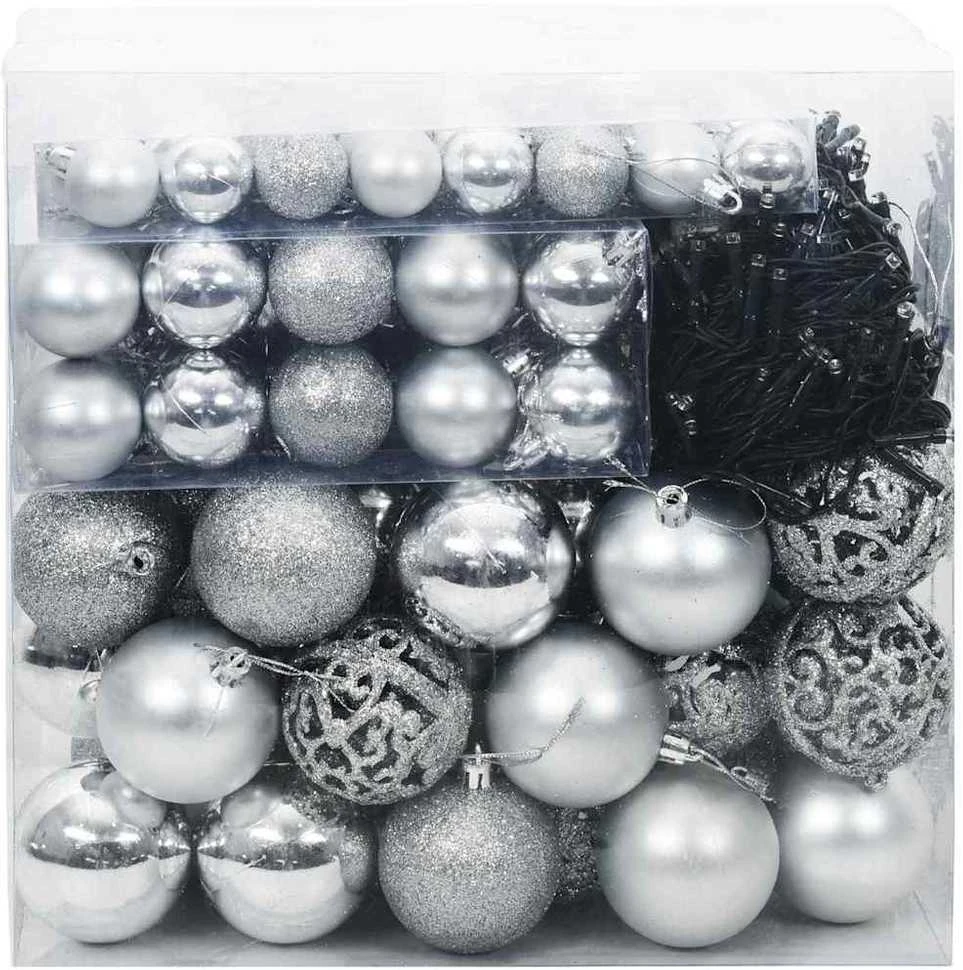Kalėdinių Kraitės Rinkinys 120 vnt. 300 LED Šilta balta Ø 6 cm