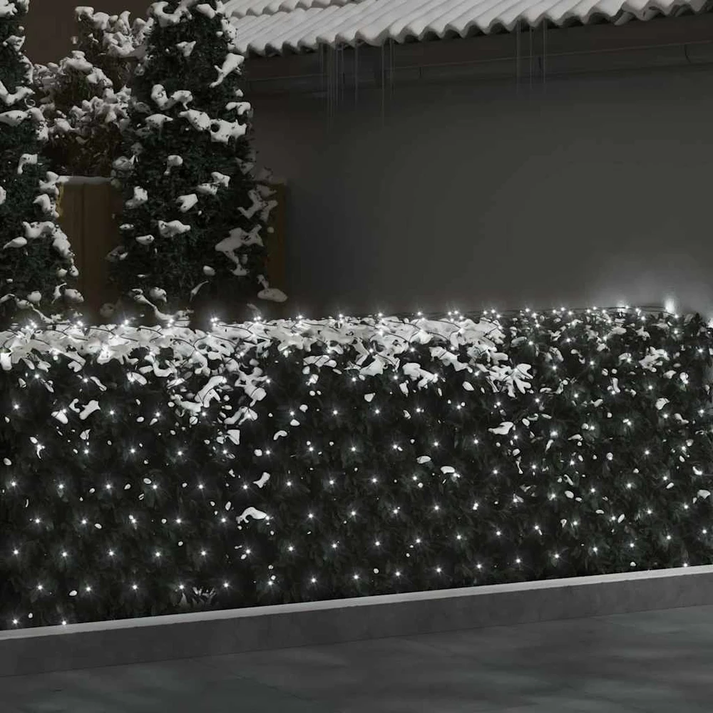 Kalėdinių lempučių tinklas, 3x2m, 204 šaltos baltos LED