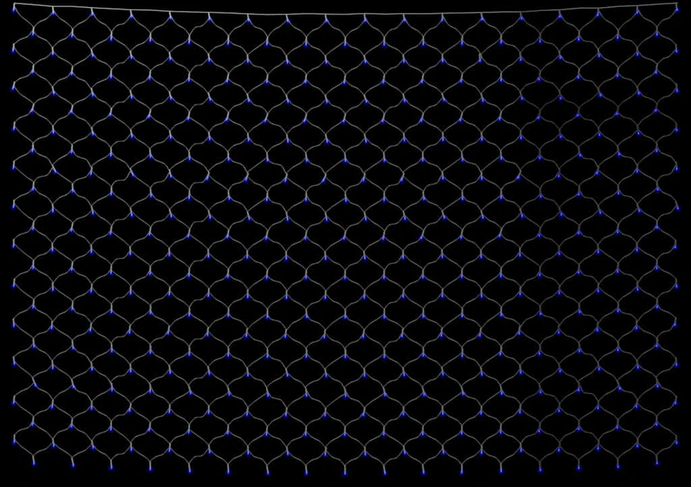 Kalėdinių lempučių tinklas, 3x3m, 306 mėlynos LED