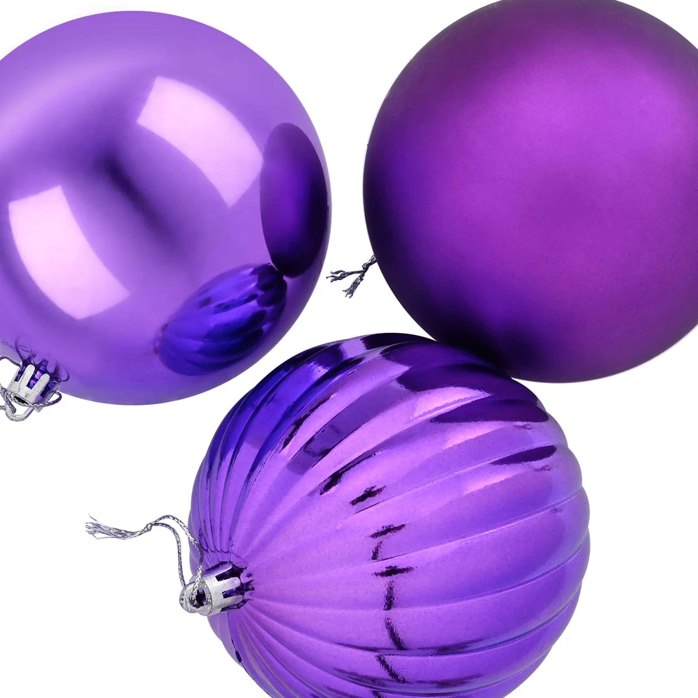 Kalėdinių rutulių rinkinys XXL 3 vnt. Alyvos Ø 25 cm Plastmasė