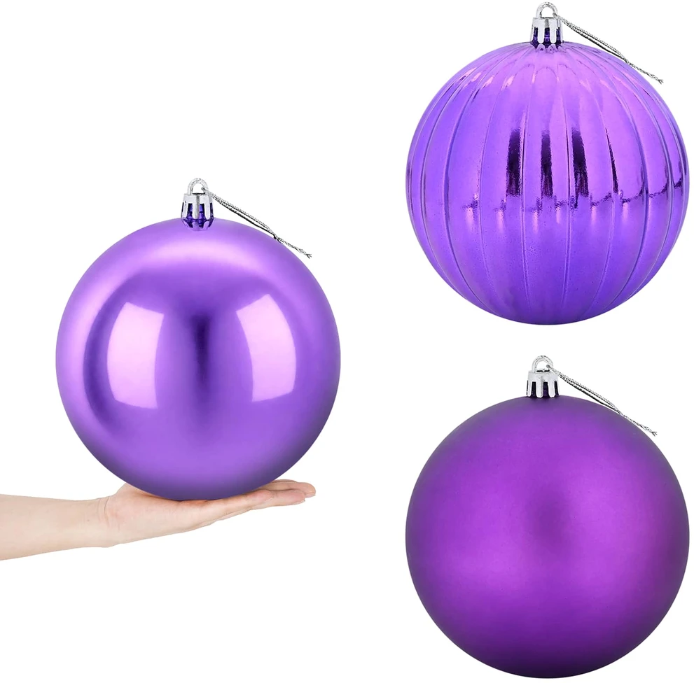 Kalėdinių rutulių rinkinys XXL 3 vnt. Alyvos Ø 25 cm Plastmasė