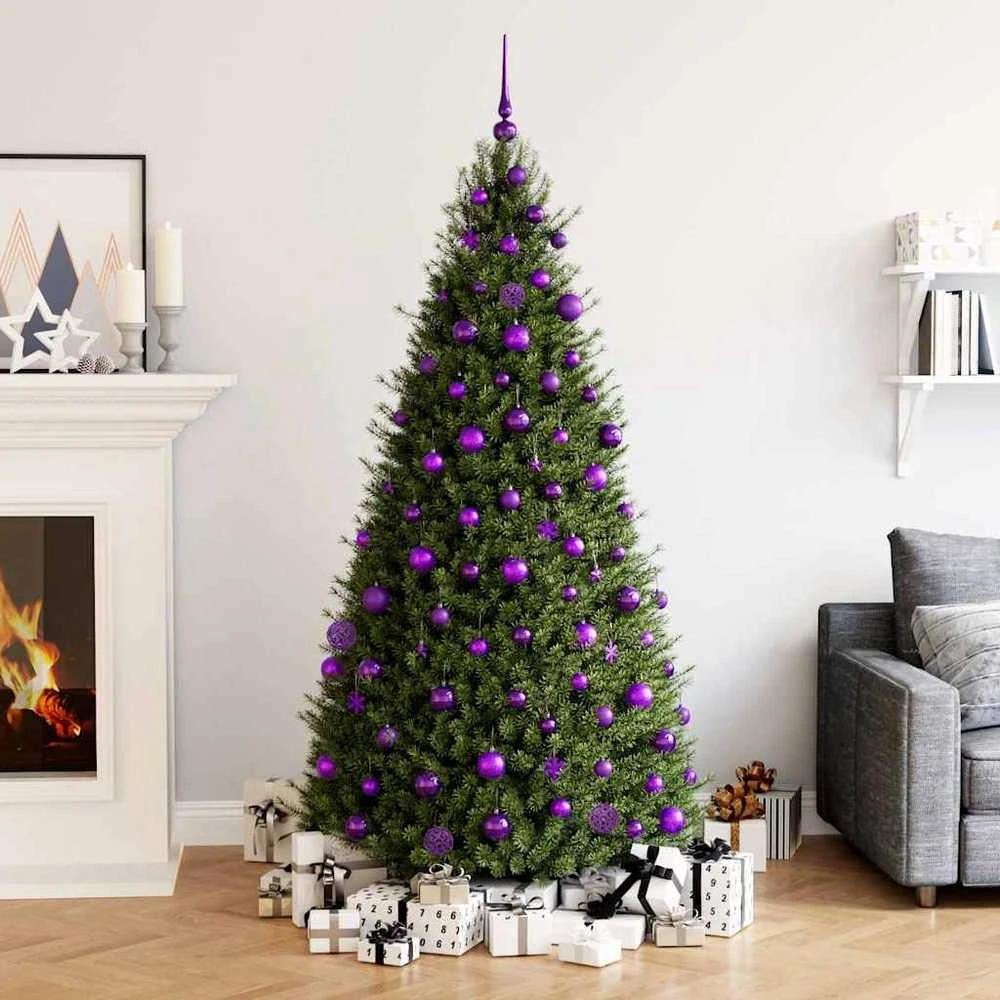 Kalėdinių žaisliukų rinkinys, 111vnt., violetinis, polistirenas