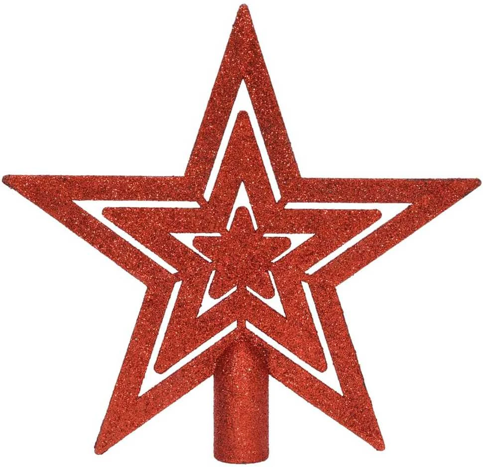 Kalėdinių žaisliukų rinkinys, 64vnt., raudoni ir balti