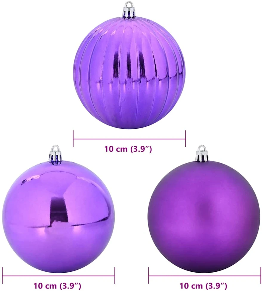 Kalėdų Burbulų Rinkinys XL 15 vnt. Alyvos Ø 10 cm Plastmasė