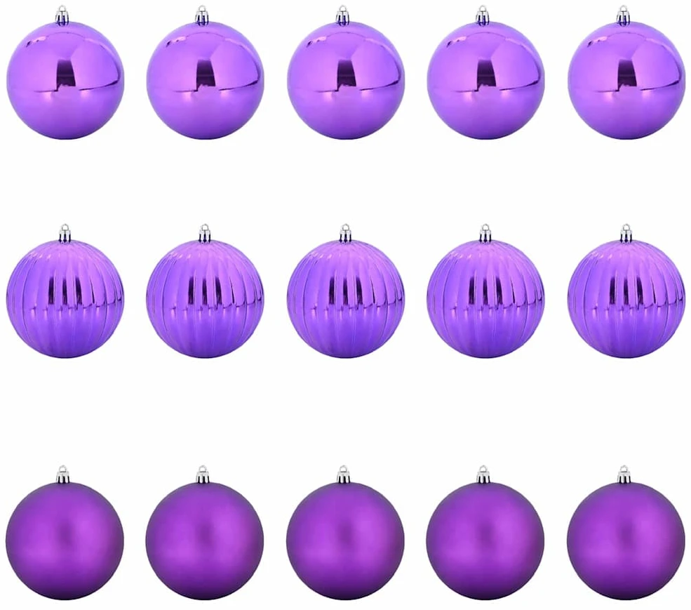 Kalėdų Burbulų Rinkinys XL 15 vnt. Alyvos Ø 10 cm Plastmasė
