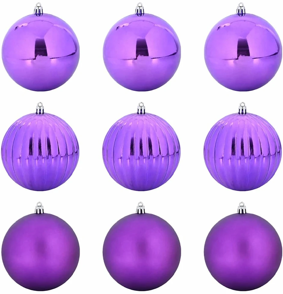 Kalėdų Burbulų Rinkinys XL 9 vnt. Alyvos Ø 15 cm Plastmasė