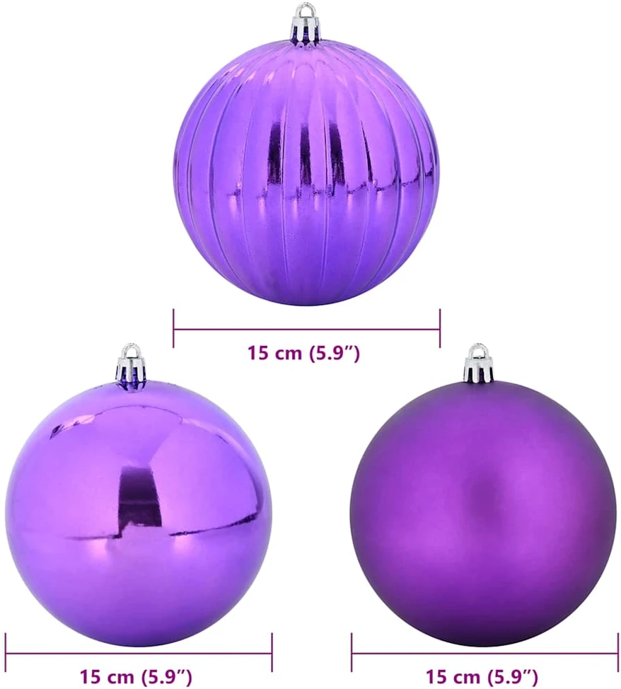 Kalėdų Burbulų Rinkinys XL 9 vnt. Alyvos Ø 15 cm Plastmasė