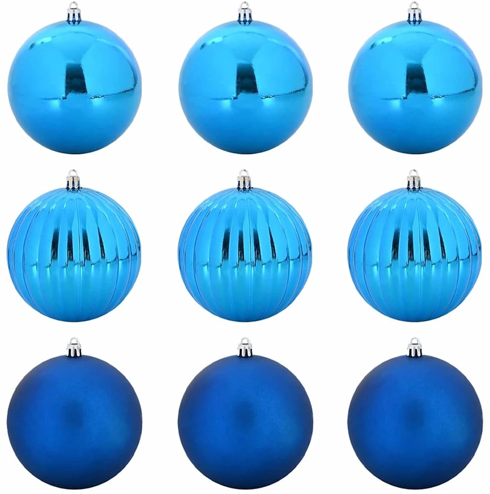 Kalėdų Burbulų Rinkinys XL 9 vnt. Mėlyna Ø 15 cm Plastmasė