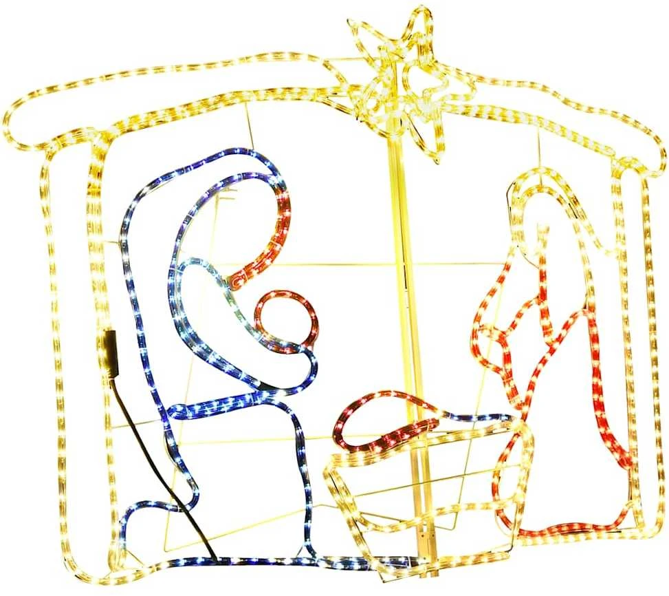 Kalėdų dekoracija Kristaus gimimas, 116x41x87cm, 240 LED