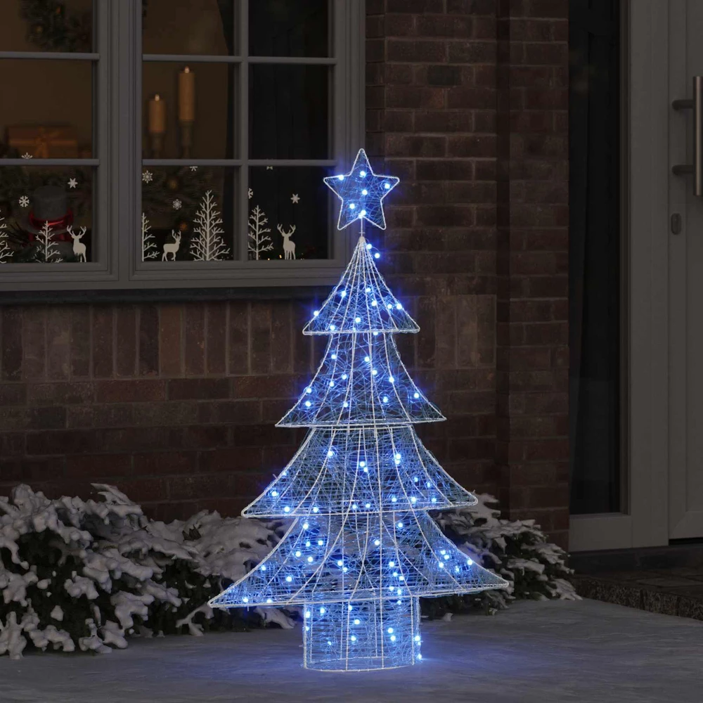 Kalėdų eglutė 100 LED Mėlyna 120 cm Akrilas