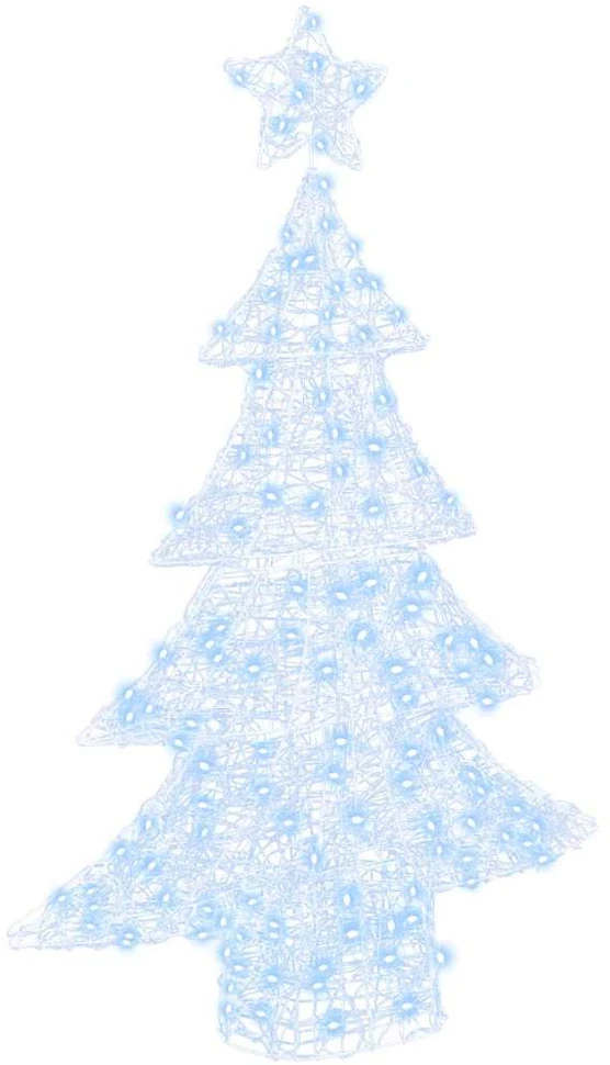 Kalėdų eglutė 100 LED Šalta balta 120 cm Akrilas