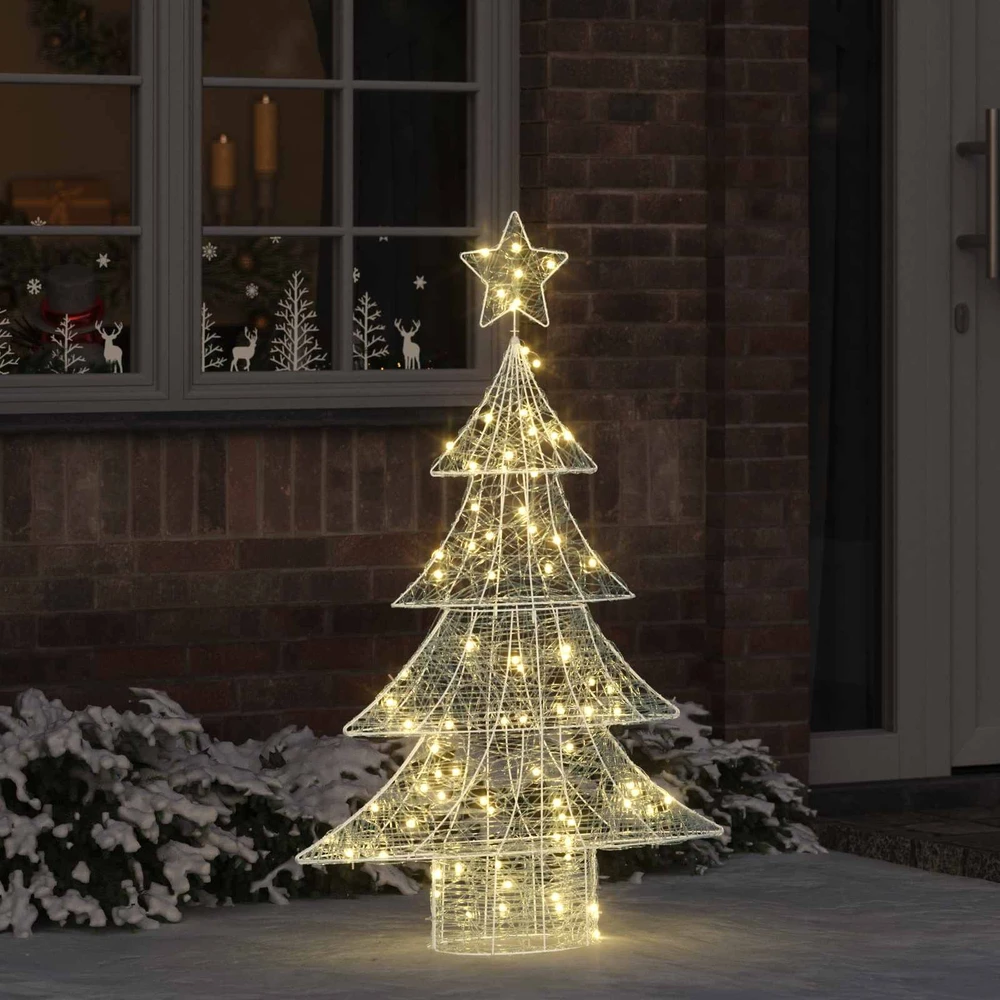 Kalėdų eglutė 100 LED Šilta balta 120 cm Akrilas