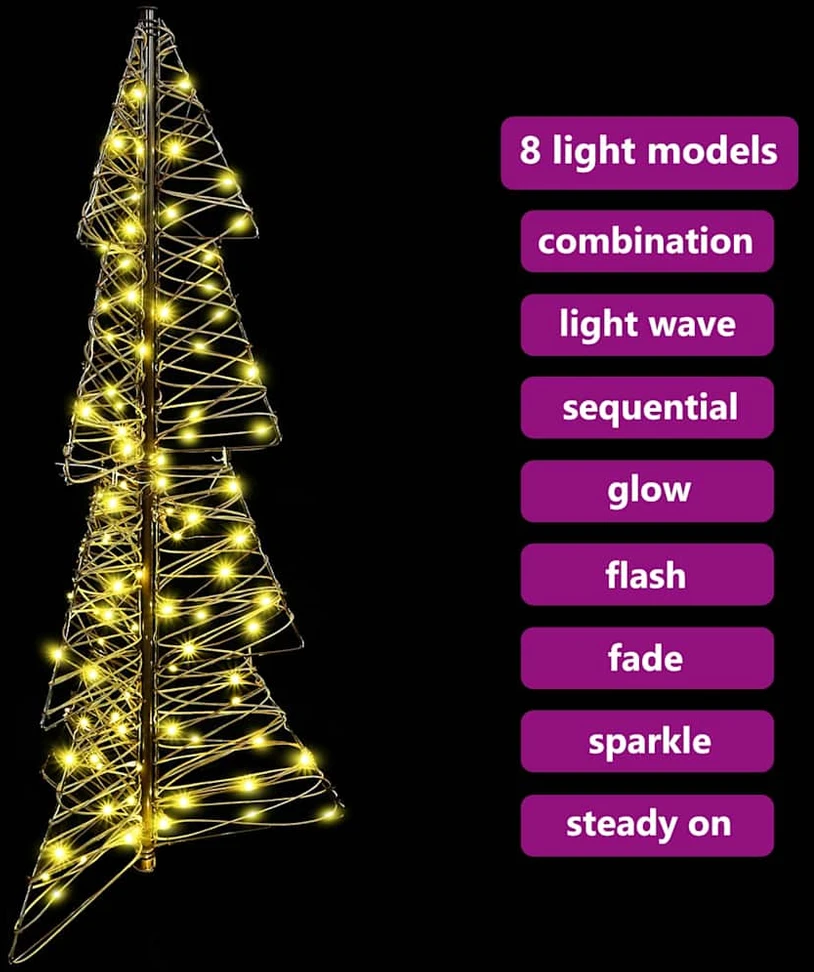 Kalėdų eglutė 100 LED Šilta balta 120 cm Ratanas