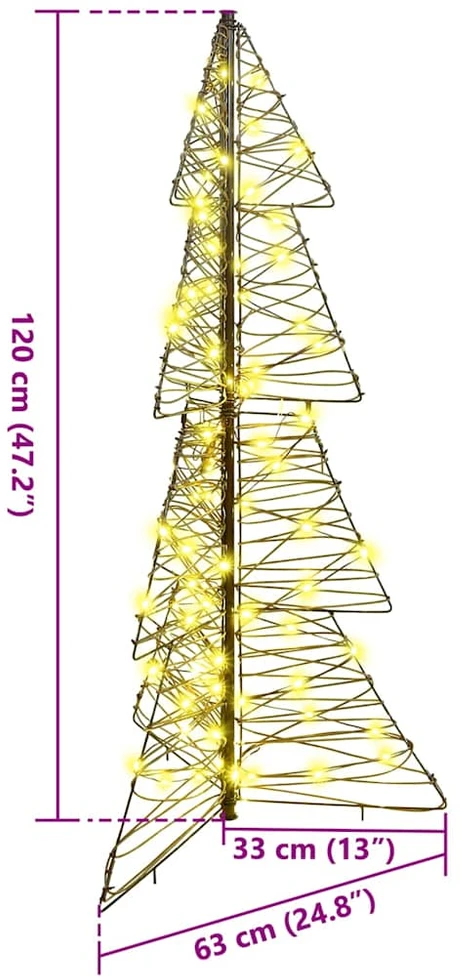 Kalėdų eglutė 100 LED Šilta balta 120 cm Ratanas