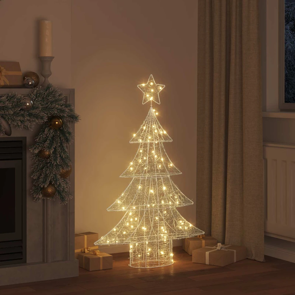 Kalėdų eglutė 100 LED Šilta balta 120 cm Akrilas
