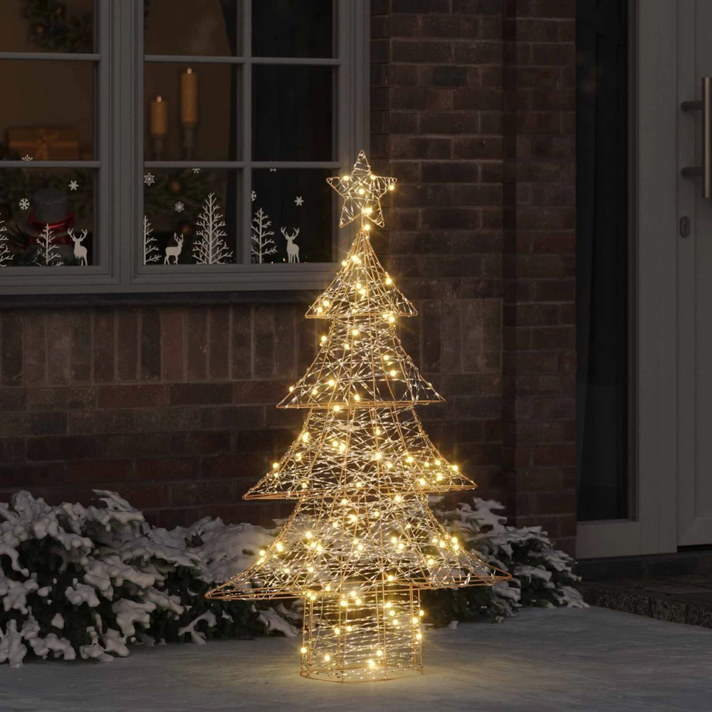 Kalėdų eglutė 120 LED Šilta balta 120,5 cm PET