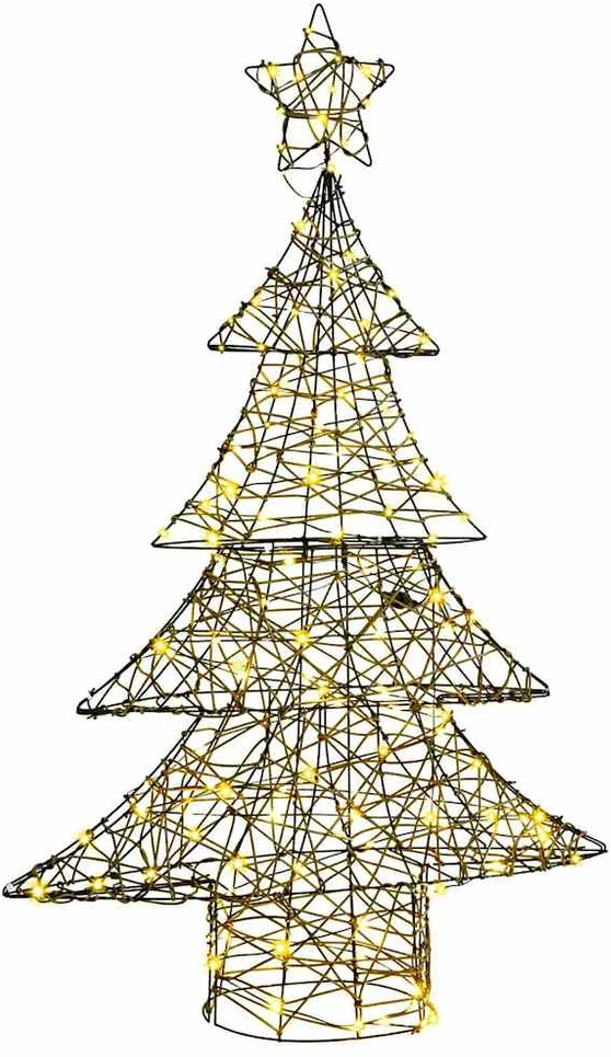 Kalėdų eglutė 120 LED Šilta balta 150 cm Ratanas