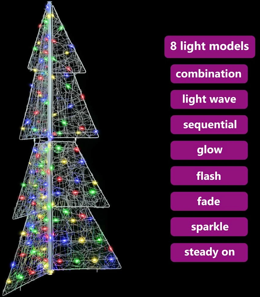 Kalėdų eglutė 160 LED Įvairiaspalvis 150 cm Akrilas
