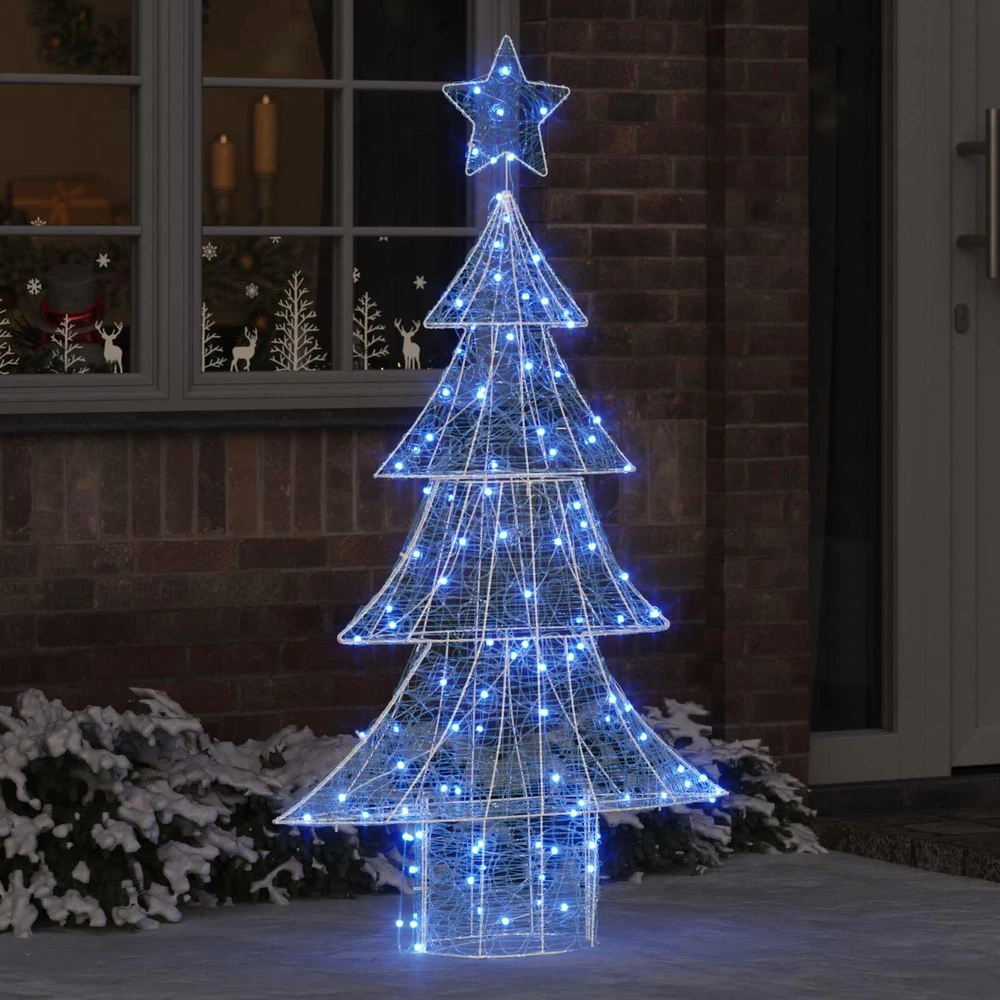Kalėdų eglutė 160 LED Mėlyna 150 cm Akrilas