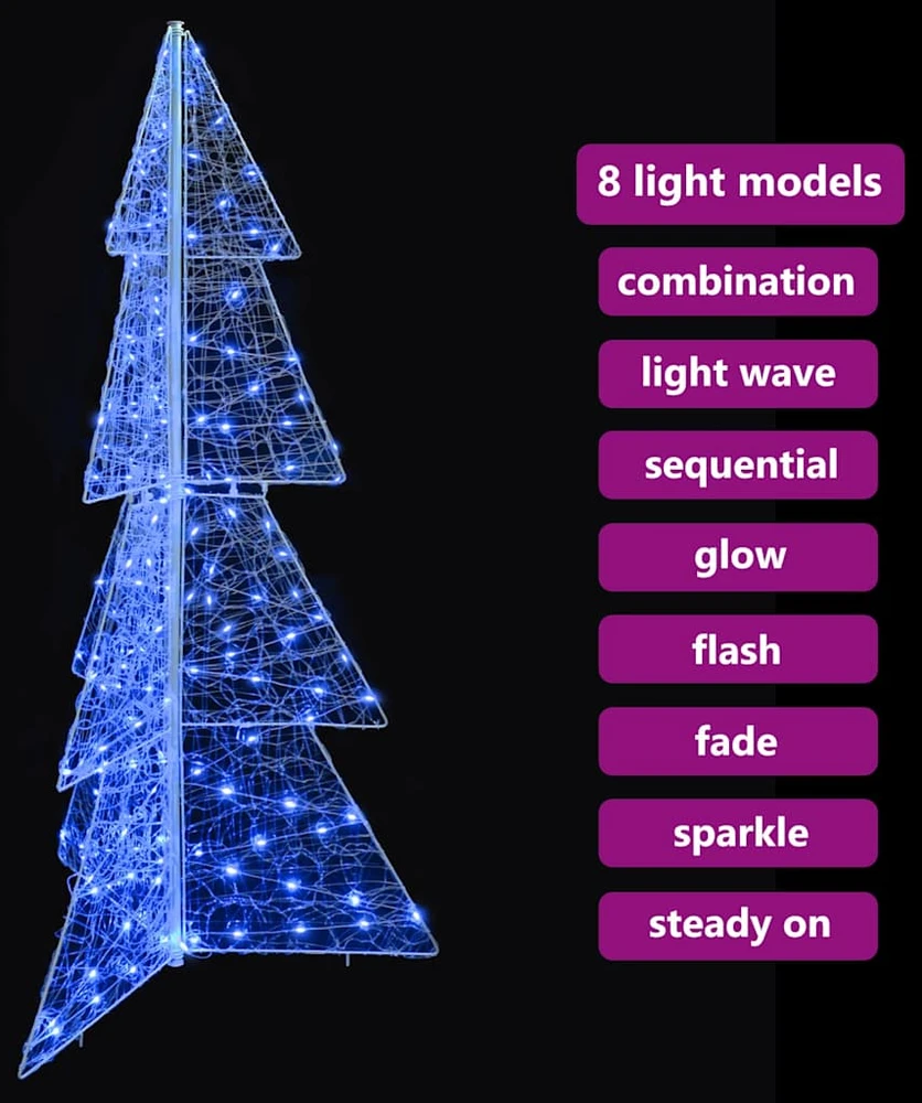 Kalėdų eglutė 160 LED Mėlyna 150 cm Akrilas