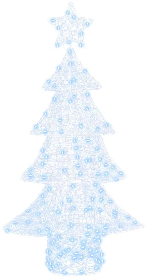 Kalėdų eglutė 160 LED Šalta balta 150 cm Akrilas