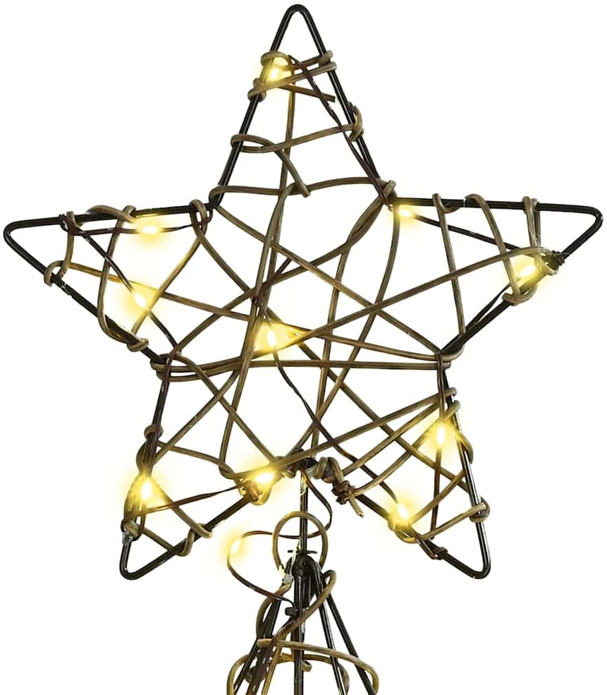 Kalėdų eglutė 160 LED Šilta balta 150 cm Ratanas